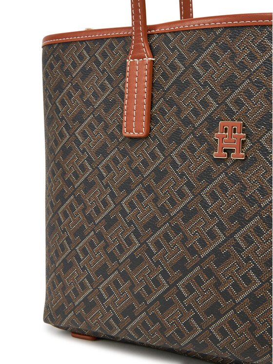 Tommy Hilfiger Tommy Hilfiger Rankinė Th Monoplay Leather Mini Tote AW0AW17415 Juoda