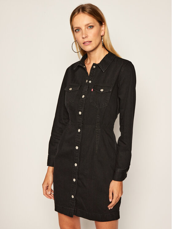 Vestito jeans nero top