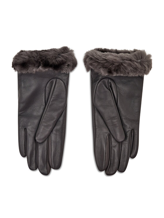 Ugg Дамски ръкавици W Classic Leather Logo Glove 19034 Сив | Modivo.bg