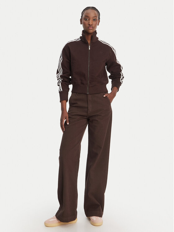 adidas adidas Суитшърт Firebird KD2937 Кафяв Regular Fit