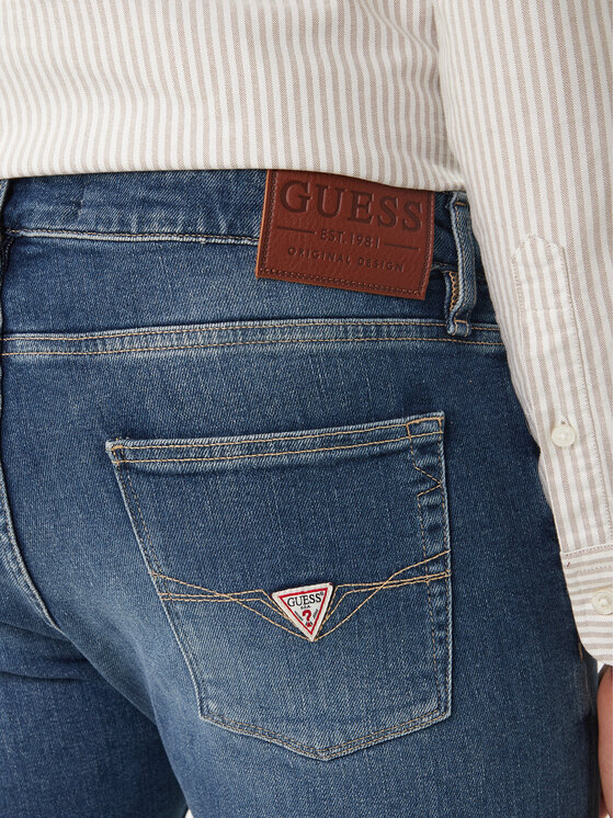 Guess Guess Jeansy Chris M2YA27 D4Q42 Tmavomodrá Super Skinny Fit