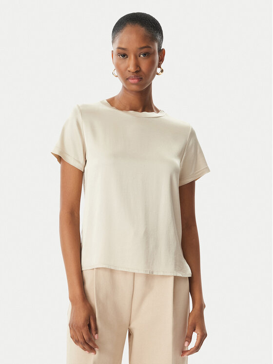 Maryley Maryley T-shirt 26EB820/35LA Beige chiaro Regular Fit