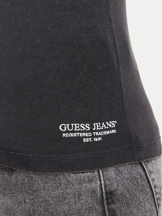 Guess Jeans Guess Jeans T-Shirt W6BI16 K5697 Μαύρο Regular Fit