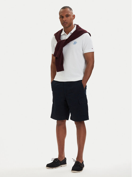 Tommy Hilfiger Tommy Hilfiger Шорти от плат Twill Cargo MW0MW42350 Тъмносин Relaxed Fit