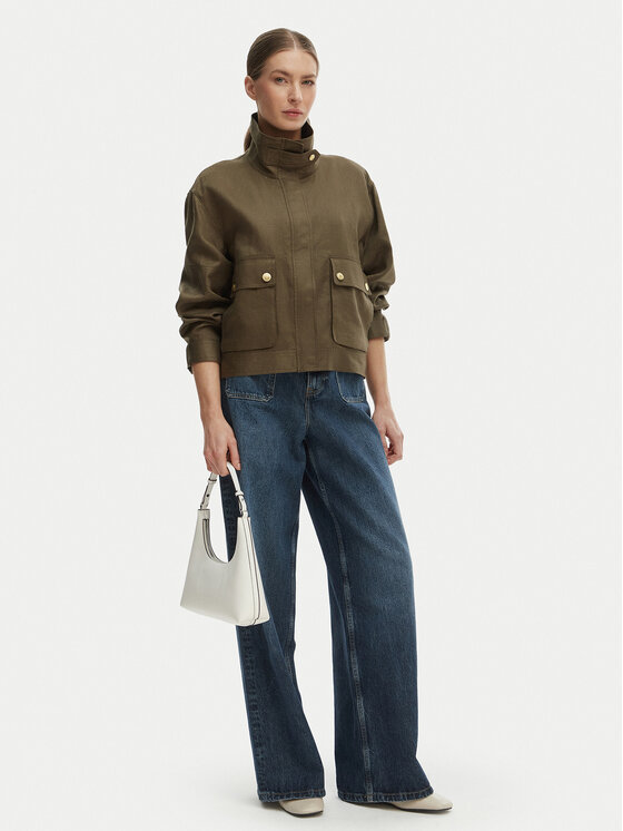 Tommy Hilfiger Tommy Hilfiger Átmeneti kabát WW0WW48616 Zöld Relaxed Fit