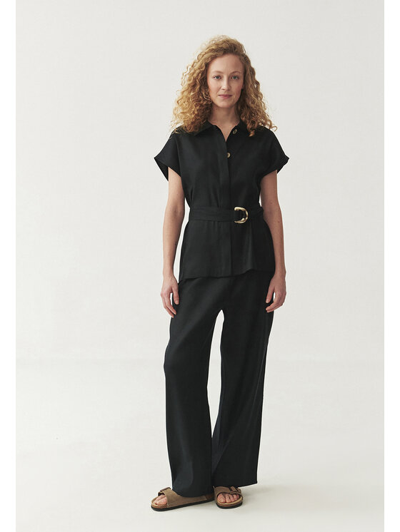 TATUUM TATUUM Kamizelka UMBRIA Czarny Loose Fit