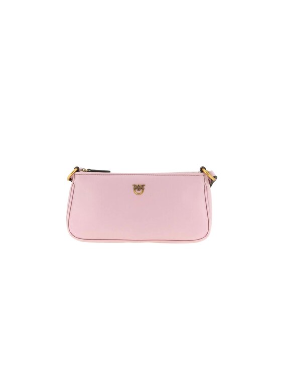 PINKO PINKO Torebka HALF MOON HORIZONTAL MINI VITE Różowy