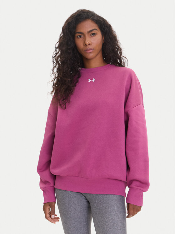 Under Armour Bluza Ua Rival 1386463 Różowy Oversize