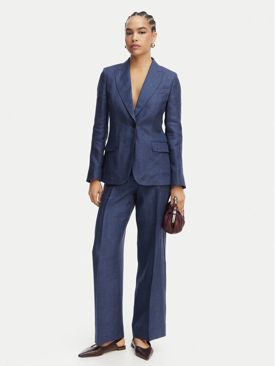 Weekend Max Mara Weekend Max Mara Bavlnené nohavice Malizia 2615131112 Tmavomodrá Regular Fit