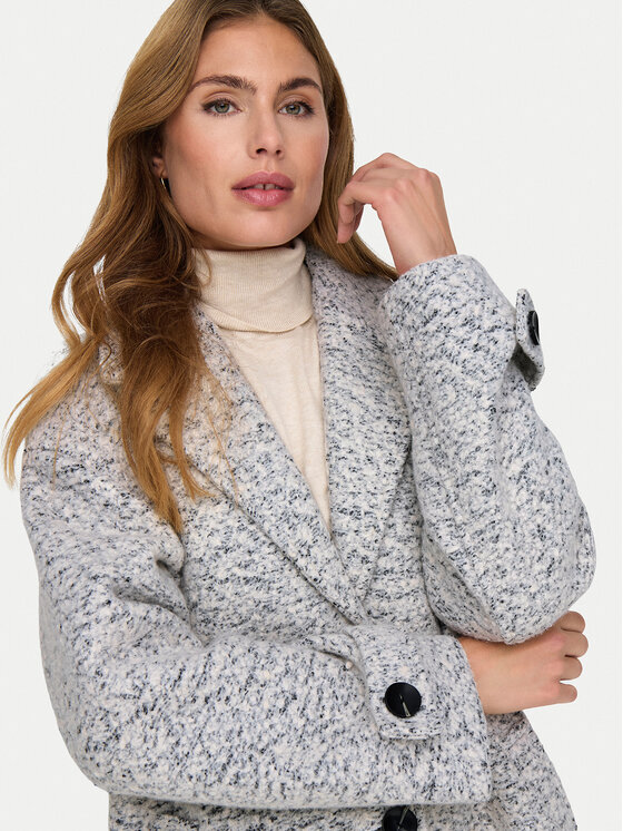 ONLY ONLY Płaszcz wełniany Sophia 15321880 Szary Relaxed Fit
