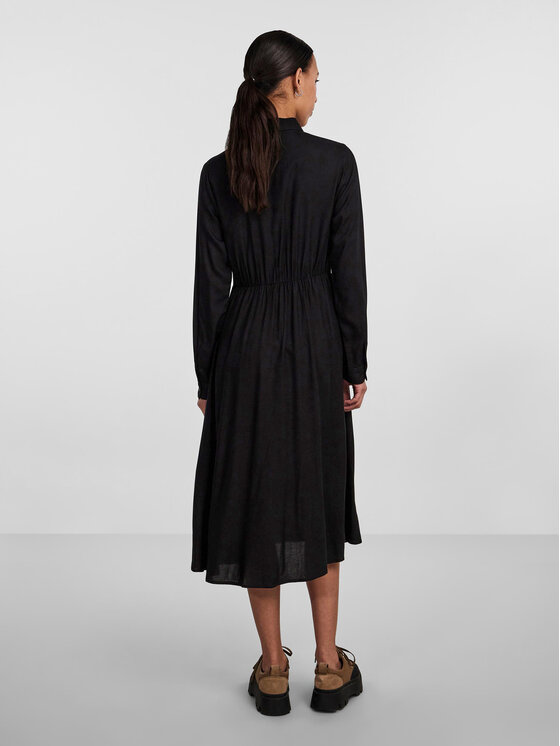 Pieces Pieces Φόρεμα πουκάμισο 17140732 Μαύρο Regular Fit