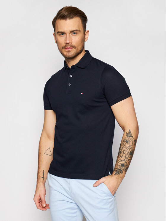 Tommy Hilfiger Polo 1985 MW0MW17771 Tumši zils Slim Fit