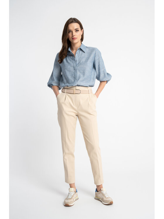 CLICK CLICK Παντελόνι υφασμάτινο 30-412 Εκρού Feminine Fit