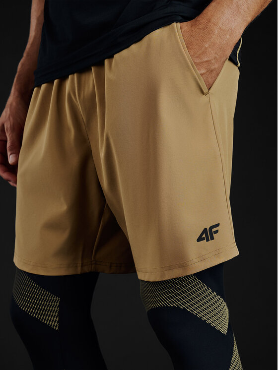 4F 4F Szorty sportowe GOLDEN WARRIOR Złoty Regular Fit