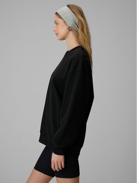 4F 4F Bluza BASIC+ Czarny Loose Fit