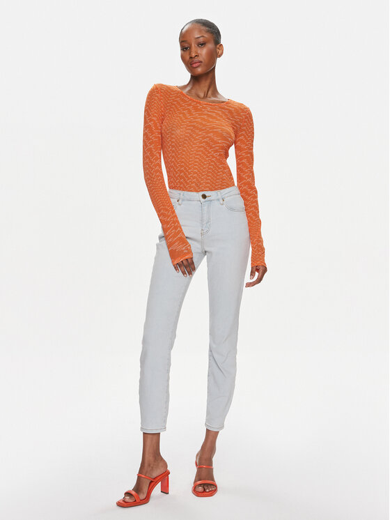 PINKO Pinko Bluzka Berlino 100639 A1A0 Pomarańczowy Regular Fit