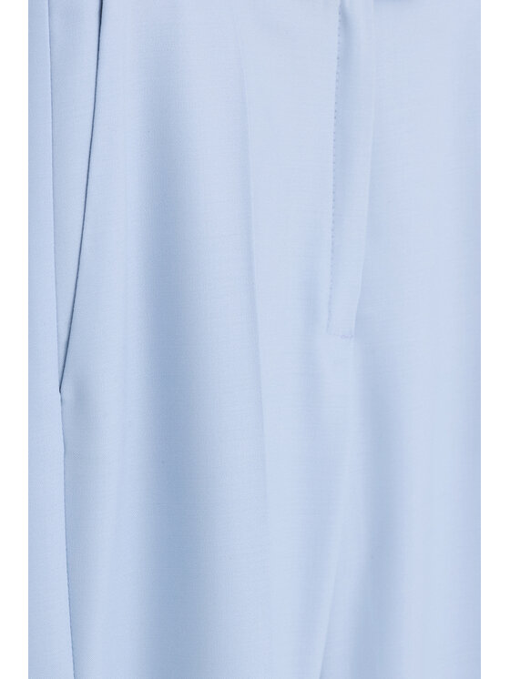 Epuzer Epuzer Pantaloni di tessuto Flared wool Azzurro chiaro Loose Leg