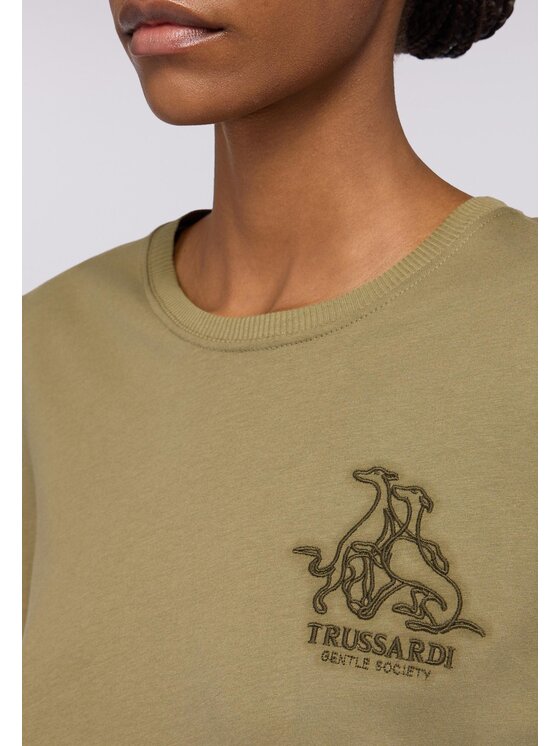 Trussardi Trussardi T-shirt G1156000197N025 Verde Regular Fit