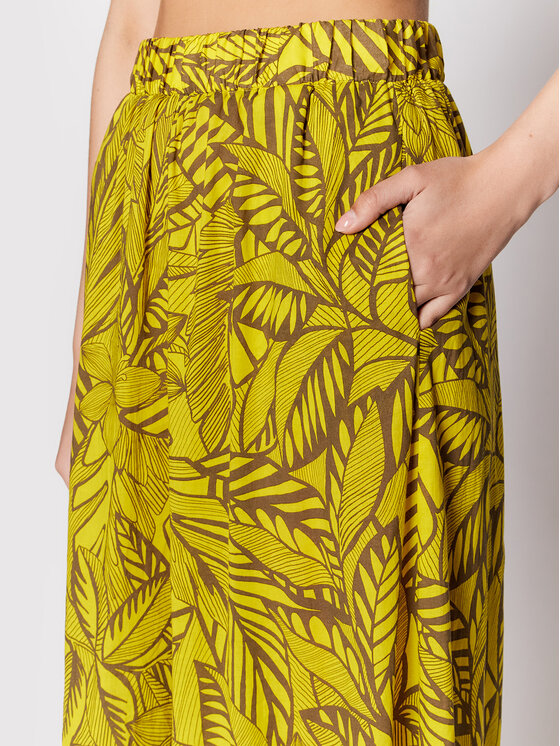 TWINSET TWINSET Riidest püksid 221AT2650 Kollane Palazzo Fit