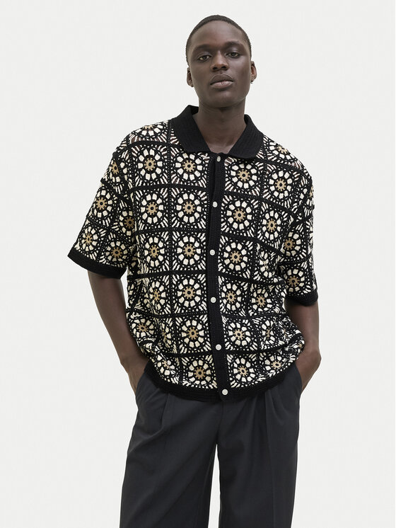 Jack&Jones Jack&Jones Πουκάμισο Cartagena 12278724 Μαύρο Loose Fit