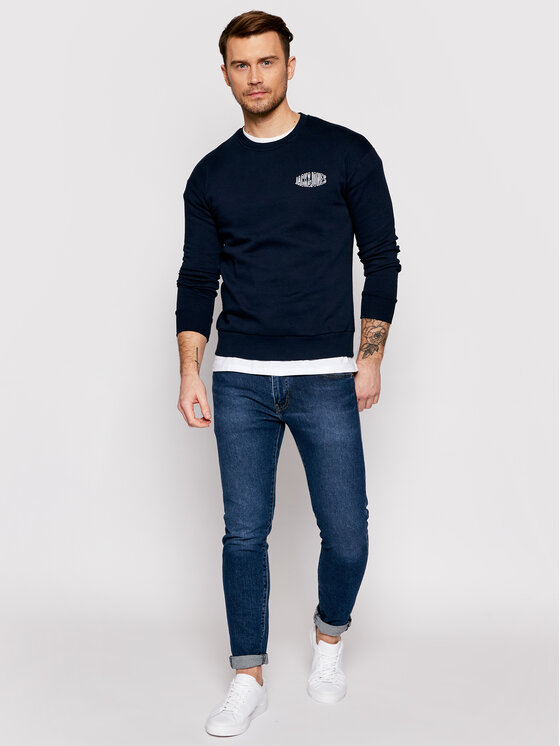 Felpa Preston 12192615 Blu scuro Relaxed Fit