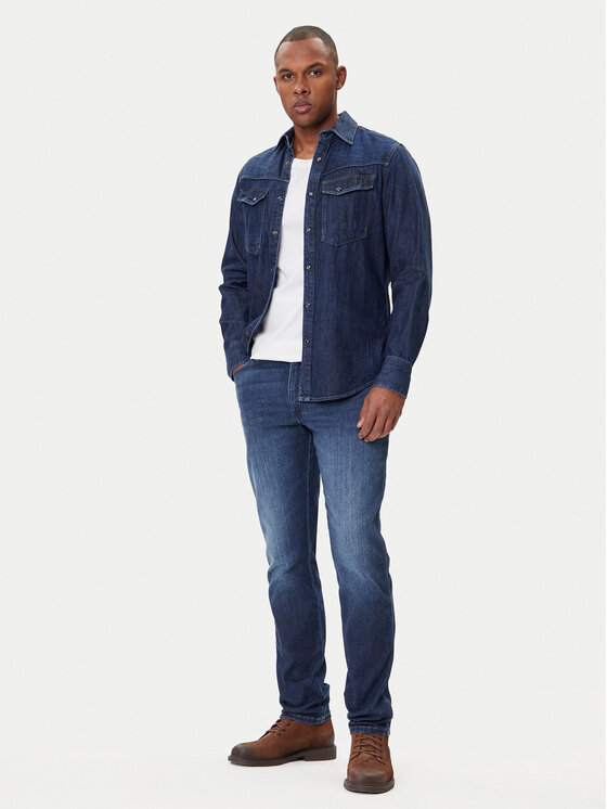 Wrangler Wrangler Jeansy River 112370922 Granatowy Slim Fit