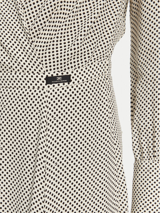 Elisabetta Franchi Elisabetta Franchi Sukienka koszulowa AB86552E2 E84 Écru Regular Fit