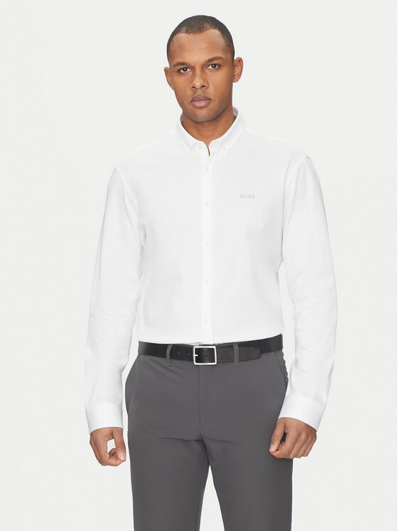 BOSS BOSS Marškiniai 50533163 Balta Regular Fit