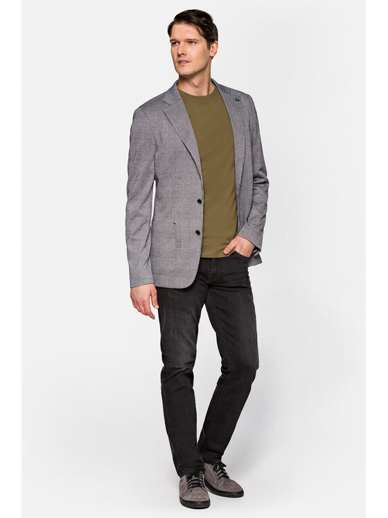 Lancerto Lancerto Marynarka Nairobi 3 Szary Slim Fit