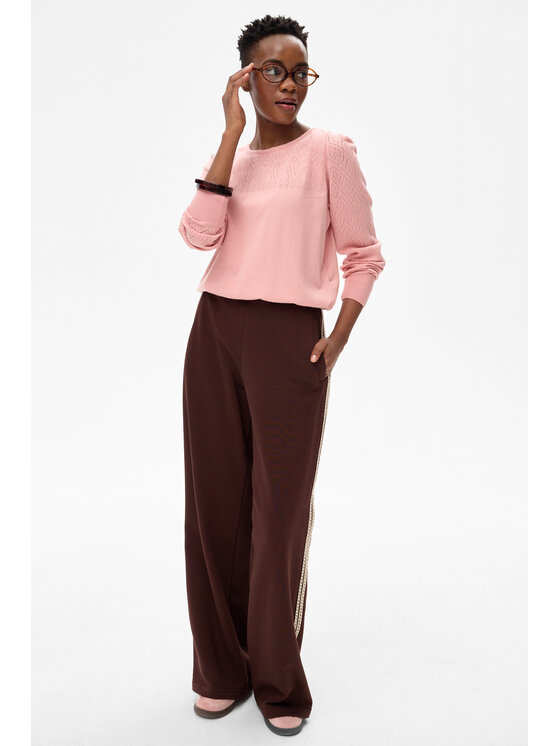 blue shadow blue shadow Sweter Whity Różowy Regular Fit