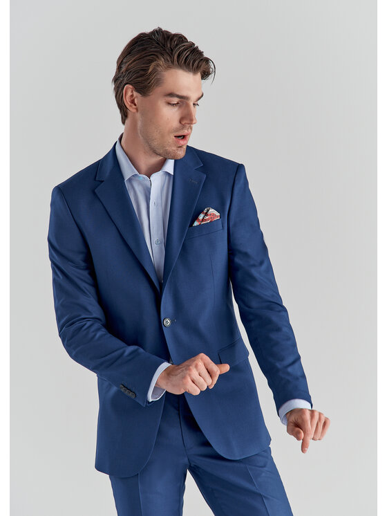 Pako Lorente Pako Lorente Marynarka P22SF-3G-019 Granatowy Slim Fit