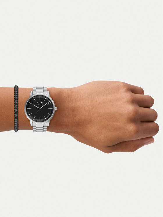 Armani Exchange Armani Exchange Set orologio e braccialetto Cayde Gift Set AX7182SET Argento