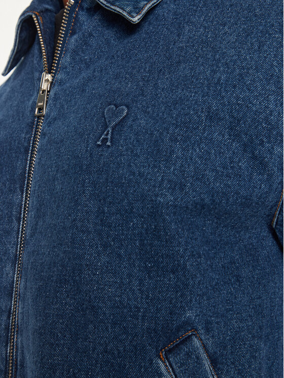 AMI Paris AMI Paris Džínsová bunda HJK020DE0031 Modrá Regular Fit