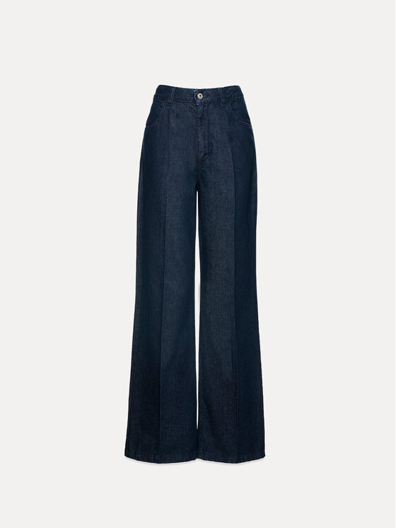 La Mania La Mania Jeansy MILLIE Granatowy Basic Fit