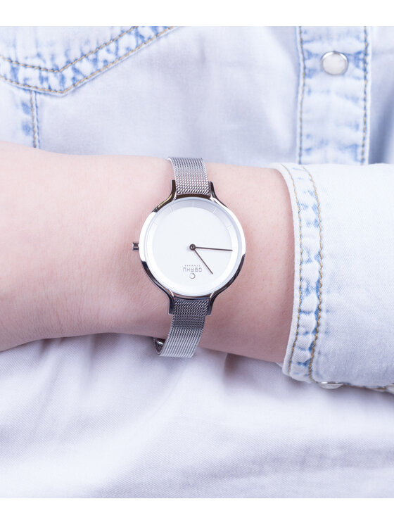 Obaku Obaku Zegarek V228LXCIMC Srebrny