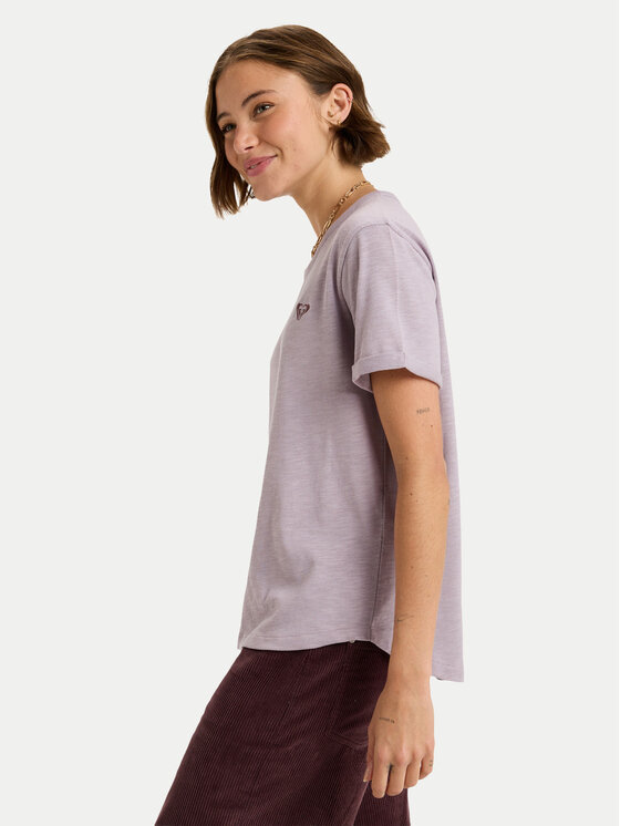 Roxy Roxy T-shirt Oceanwave Regular Emby ERJZT06030 Ljubičasta Regular Fit