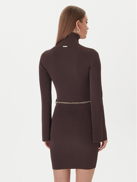 MICHAEL Michael Kors MICHAEL Michael Kors Φόρεμα υφασμάτινο MF583C633D Καφέ Slim Fit
