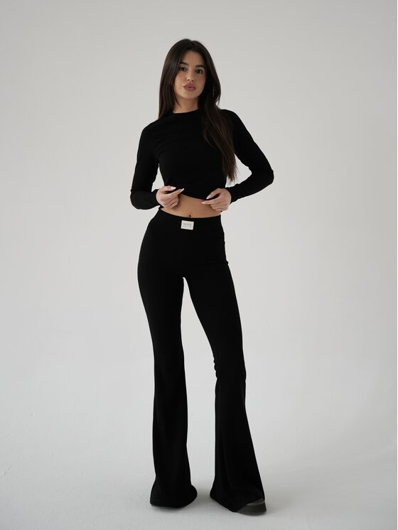 MissDenim MissDenim S dlhými rukávmi Cozy Čierna Second Skin Fit