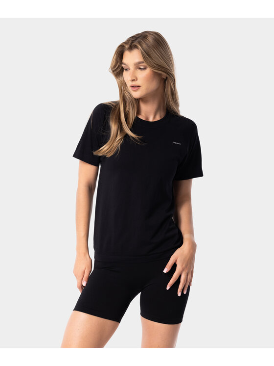Carpatree Carpatree Koszulka techniczna Simply Top Czarny Fitted Fit