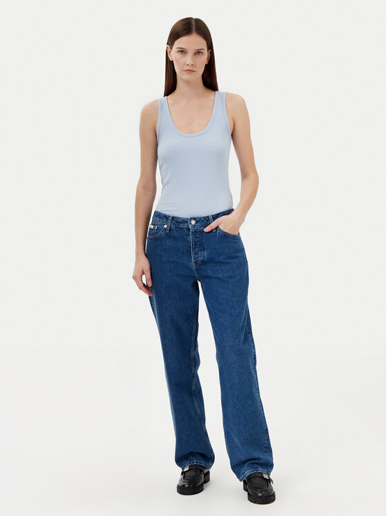 Calvin Klein Calvin Klein Top K20K208246 Modrá Slim Fit
