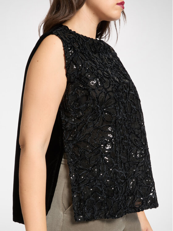 Elena Mirò Elena Mirò Top D017E000020N033 Nero Regular Fit