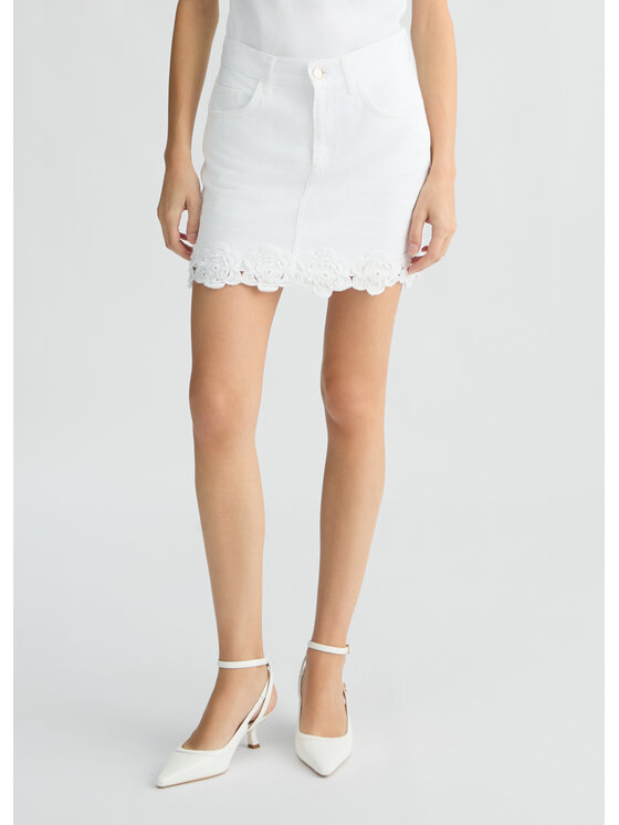 Spódnica mini, rozmiar 27, Biały, WA5494T443611111
