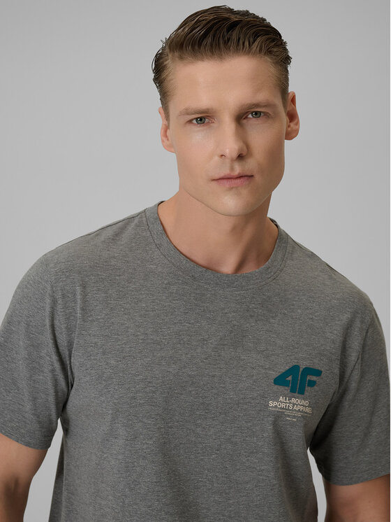 4F 4F T-Shirt COMMERCIAL 12 Szary Regular Fit