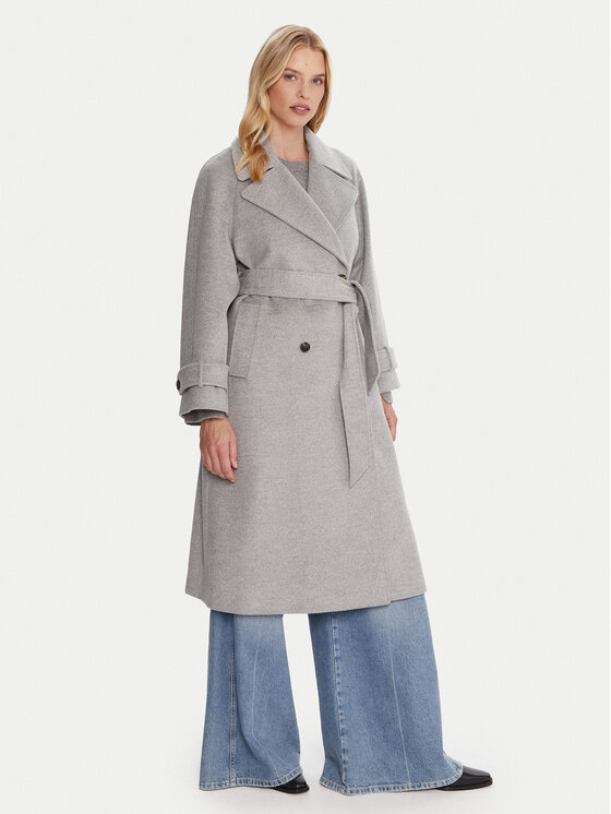 Marella Marella Cappotto di lana Tenna 2523016071 Grigio Regular Fit
