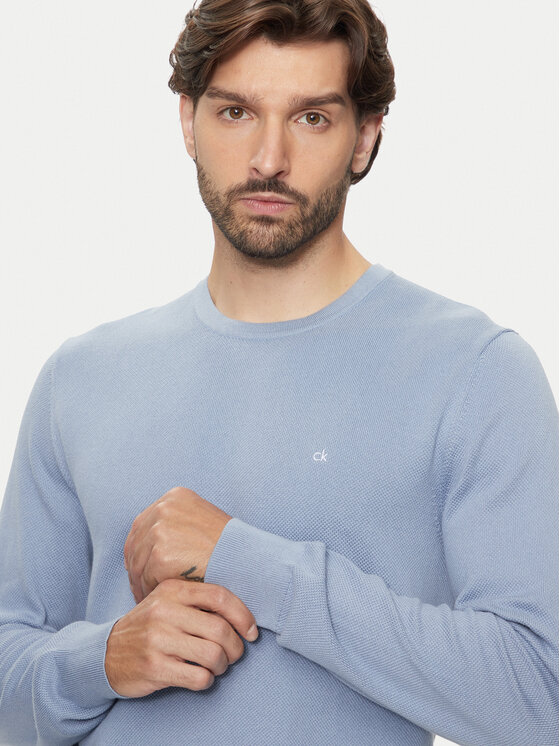 Calvin Klein Calvin Klein Sweter K10K113410 Niebieski Slim Fit