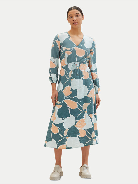 Tom Tailor Rochie de zi 1040369 Verde Regular Fit