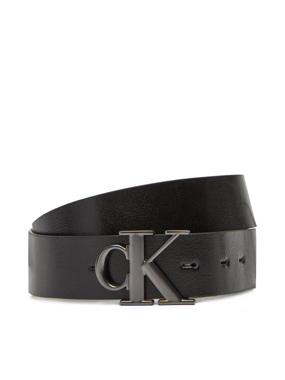 Curea pentru Bărbați Calvin Klein Jeans Monogram Plaque Buckle 35Mm Adj/Rev LV04G7033G Negru
