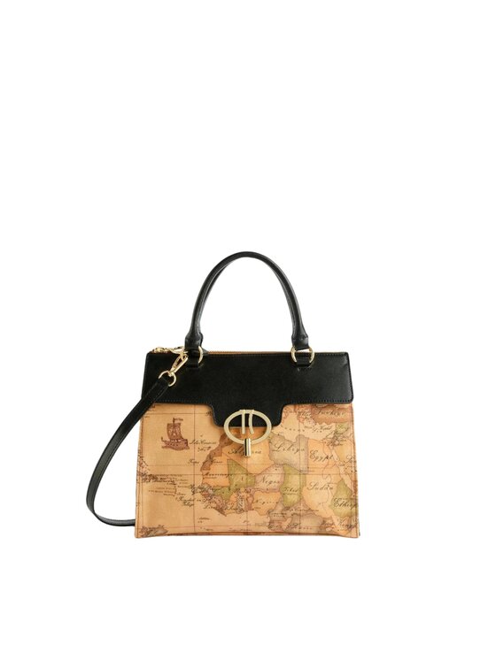 Alviero Martini Prima Classe - Shopping Bag Grande Con Borchiette Geo