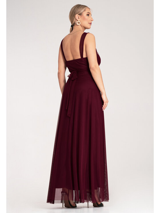 FIGL FIGL Abito da sera M1171 Bordeaux Flared Fit