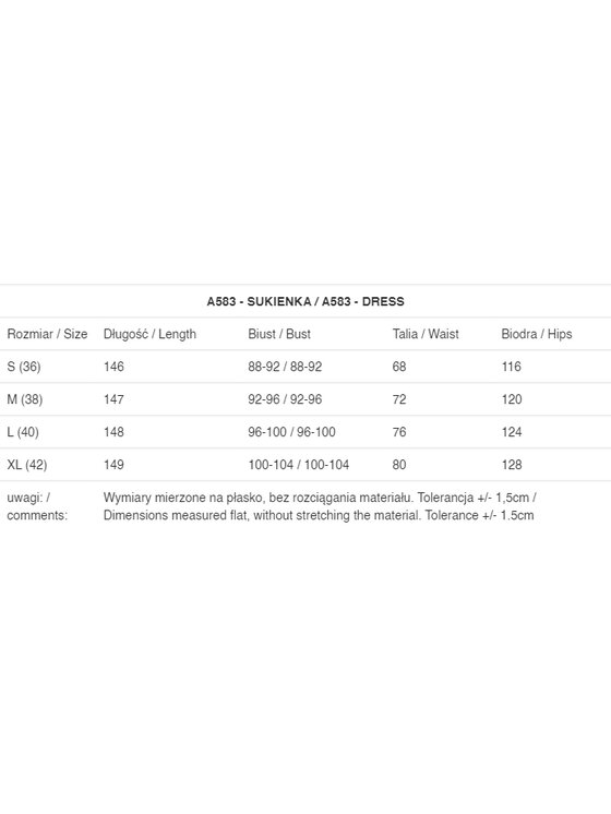Awama Awama Sukienka letnia A583 Czarny Basic Fit